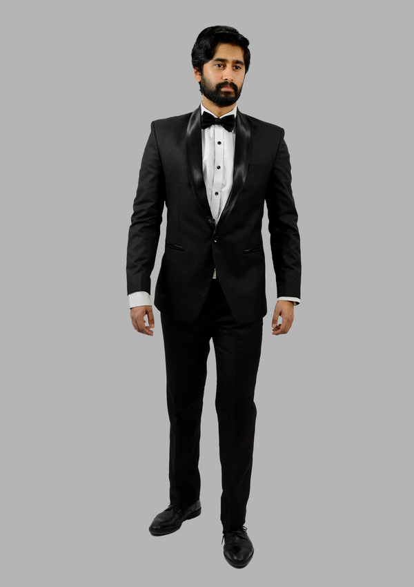 Rental | Black 2Pc Tuxedo with Shirt, Bow Tie & Pocket Square